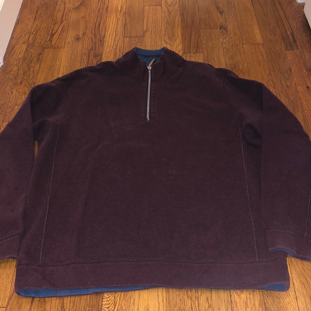 Purple Tommy Bahama Mens Quarter Zip